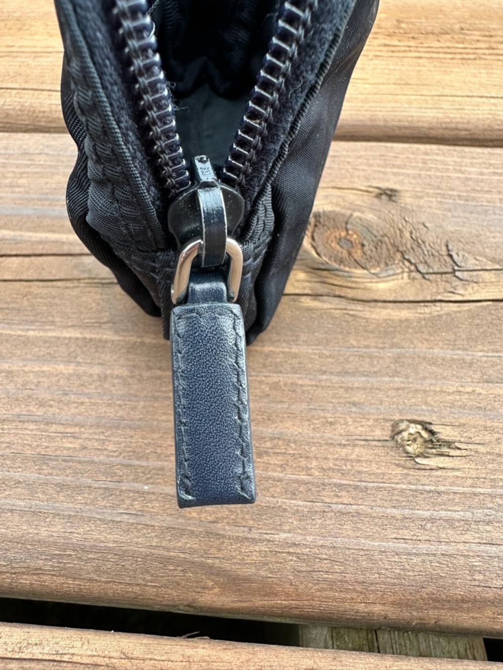 Prada Blue Nylon Pouch with Triangle Logo - Picture 7 of 13